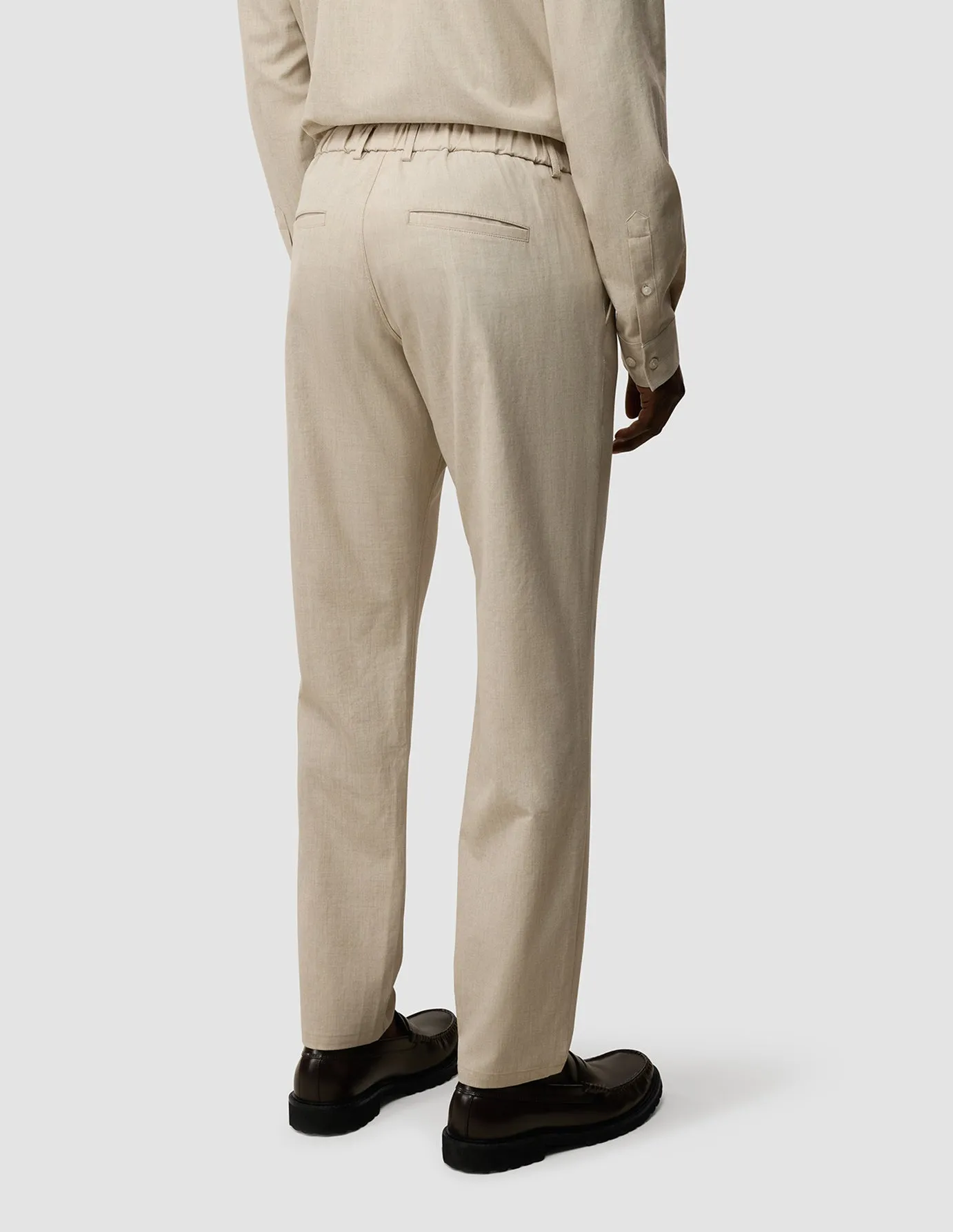 Core Flex Tech Linen Elastic Pants Sandshell