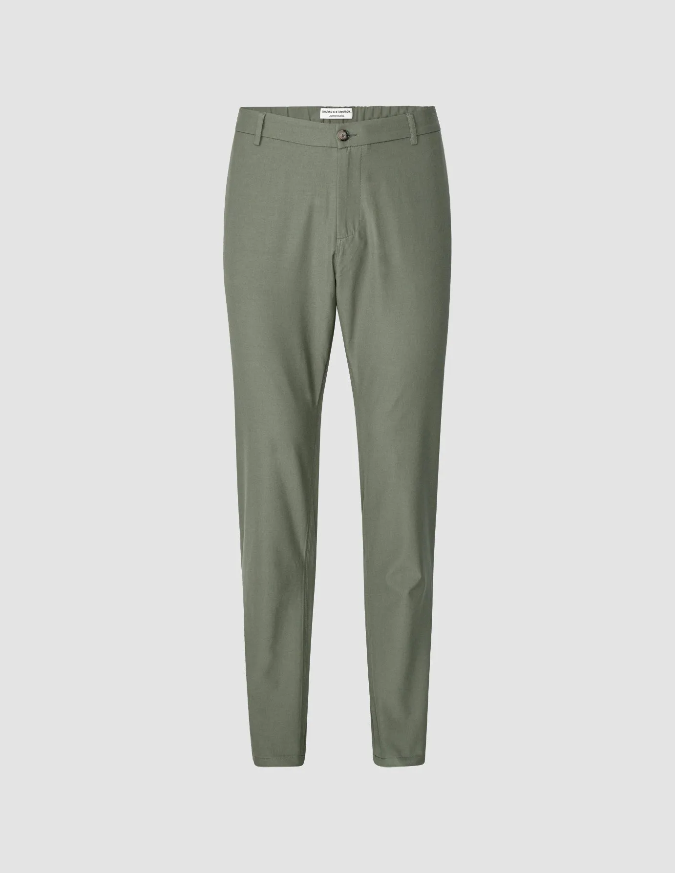 Airy Feel Chill Style Tech Linen Elastic Pants Urban Green