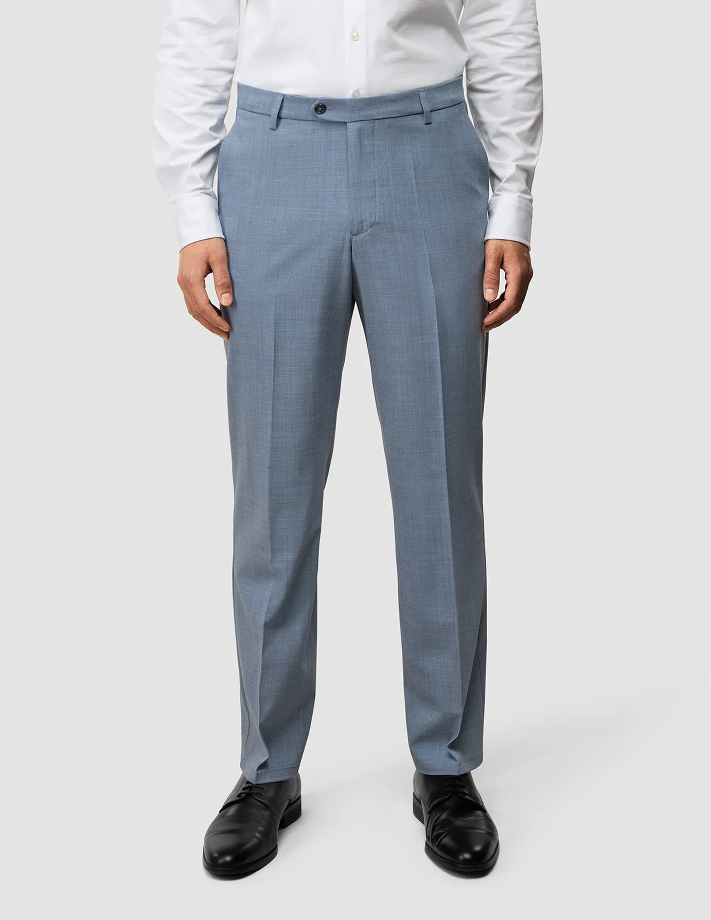 Hidden Pocket System Sport Performance Tech Wool Suit Pants Regular Light Blue