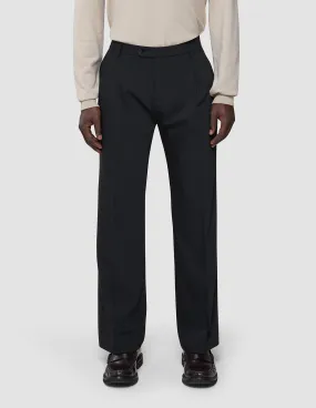 Heat Control Tech Wool Suit Pants Relaxed Fit Black