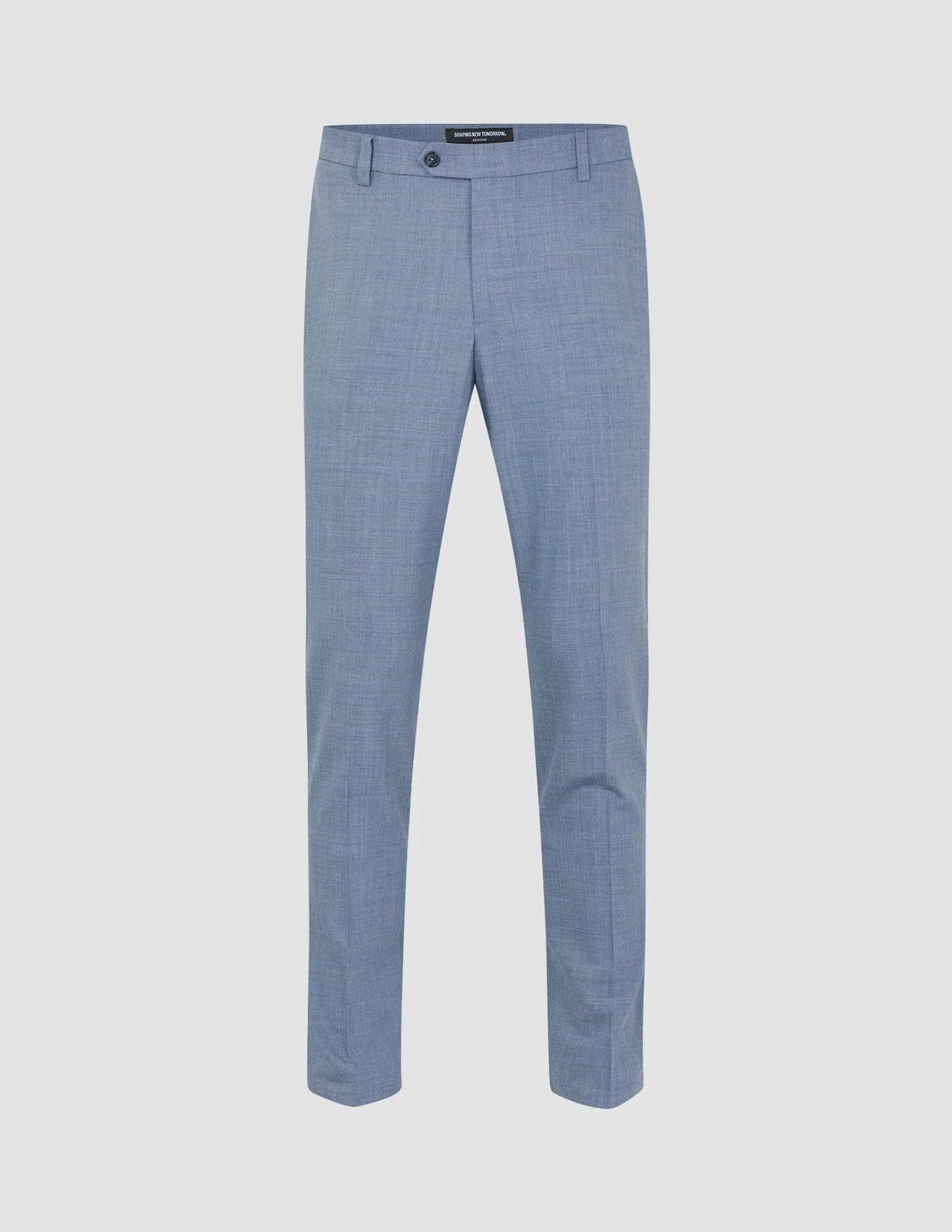 Tech Wool Suit Pants Slim Light Blue Day-to-Day Wear Sweat Resistant