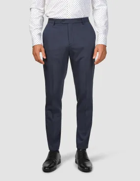 Tech Wool Suit Pants Slim Navy Secure Closures