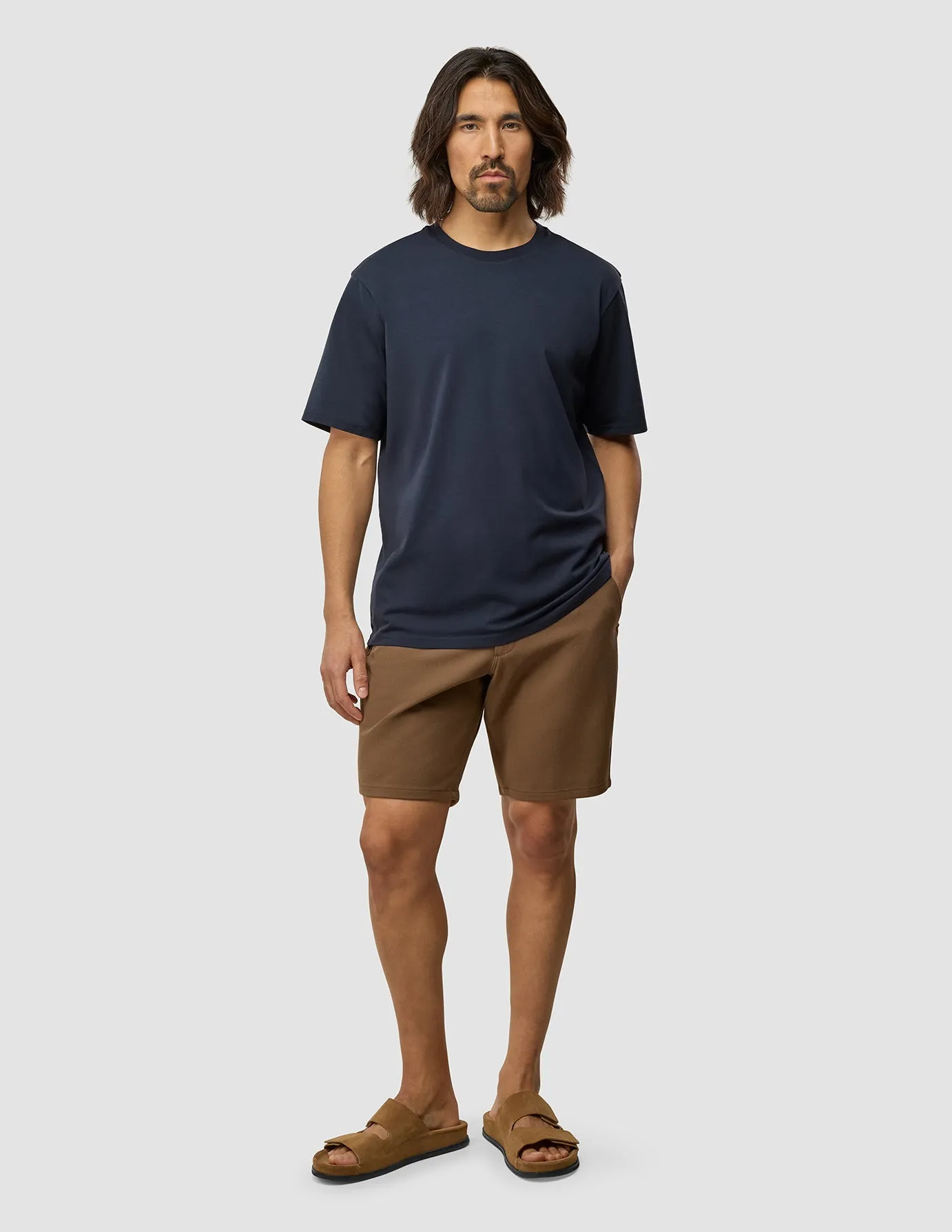 Sleek Comfort Fit Fit For All Supima T-shirt Box Fit Dark Navy