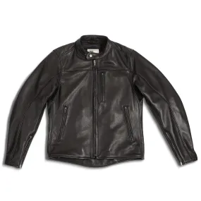 THE BOND STREET Leather Cafe Jacket Long Sleeve