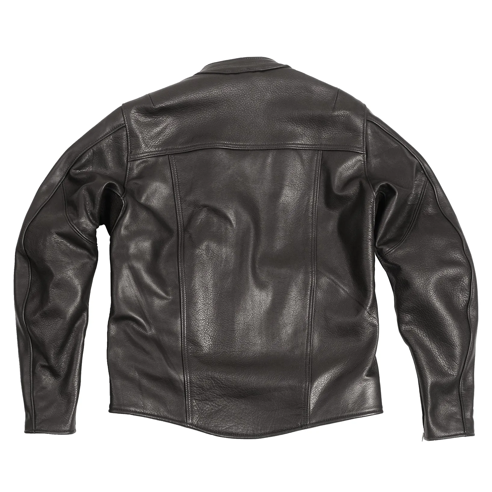 THE BOND STREET Leather Cafe Jacket GlowInTheDarkAccents Four Way Stretch Material