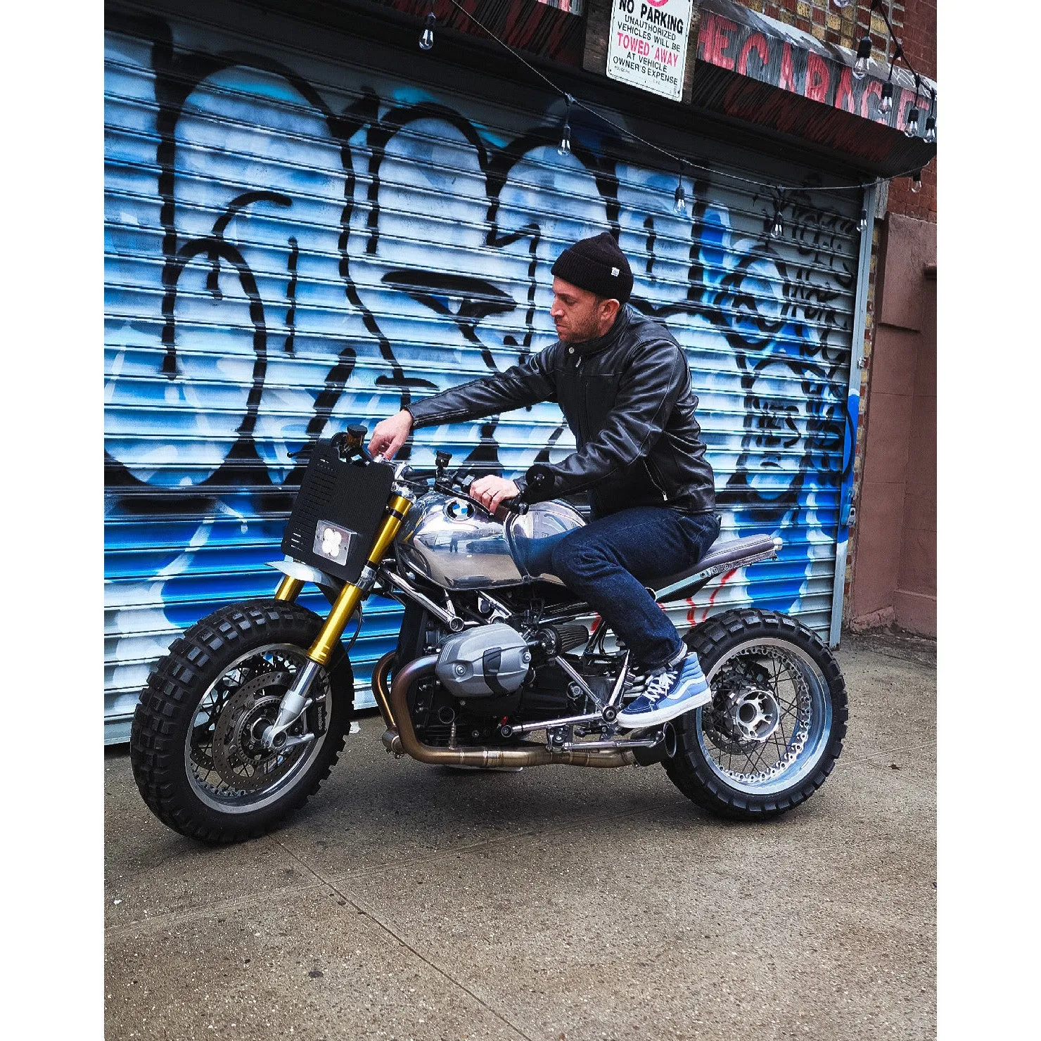 THE BOND STREET Leather Cafe Jacket waterproof construction