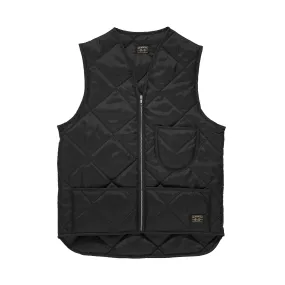 THE UNION QUILTED VEST - Black Detachable Layers Flexible Zipper Guards