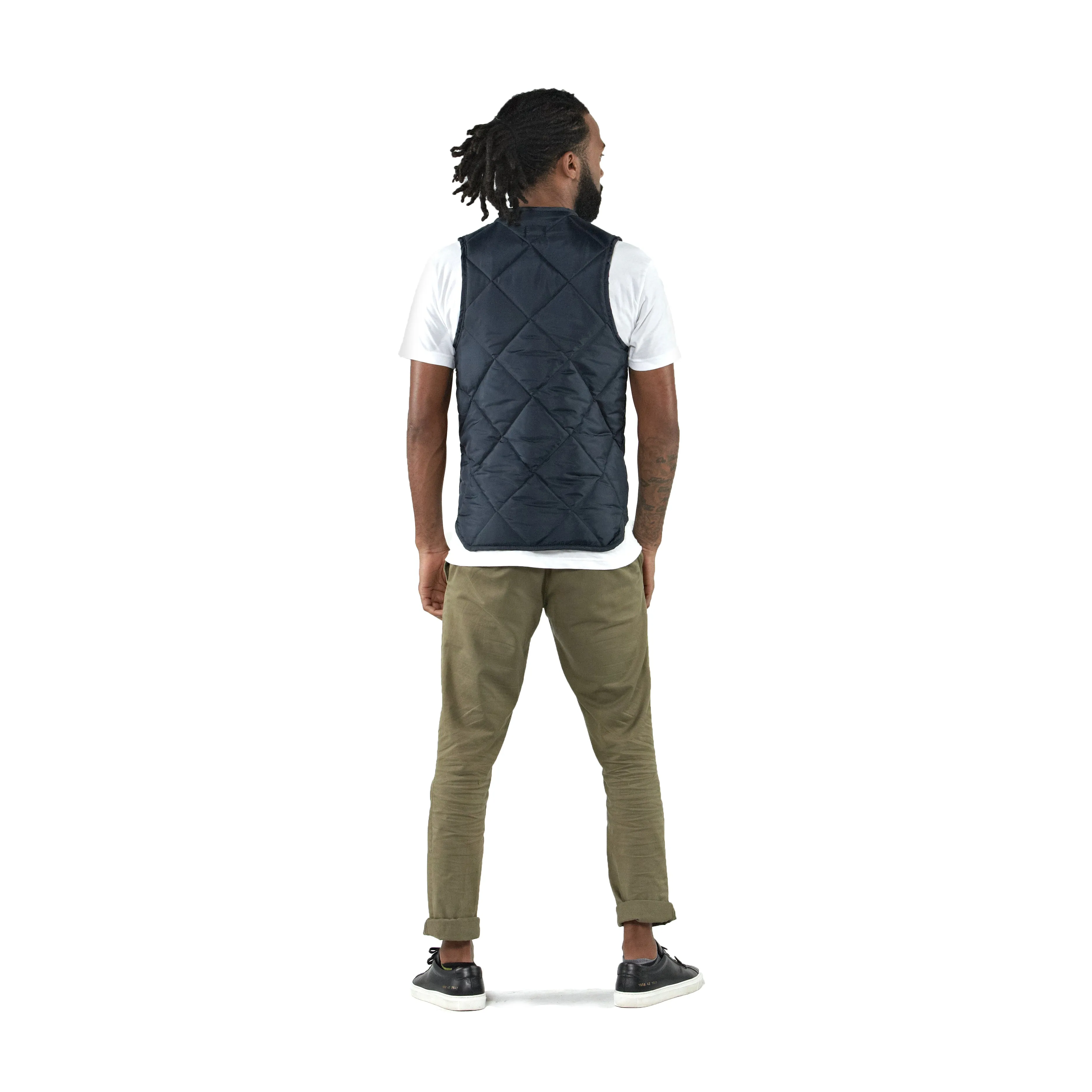 DetachableLining THE UNION QUILTED VEST - Navy