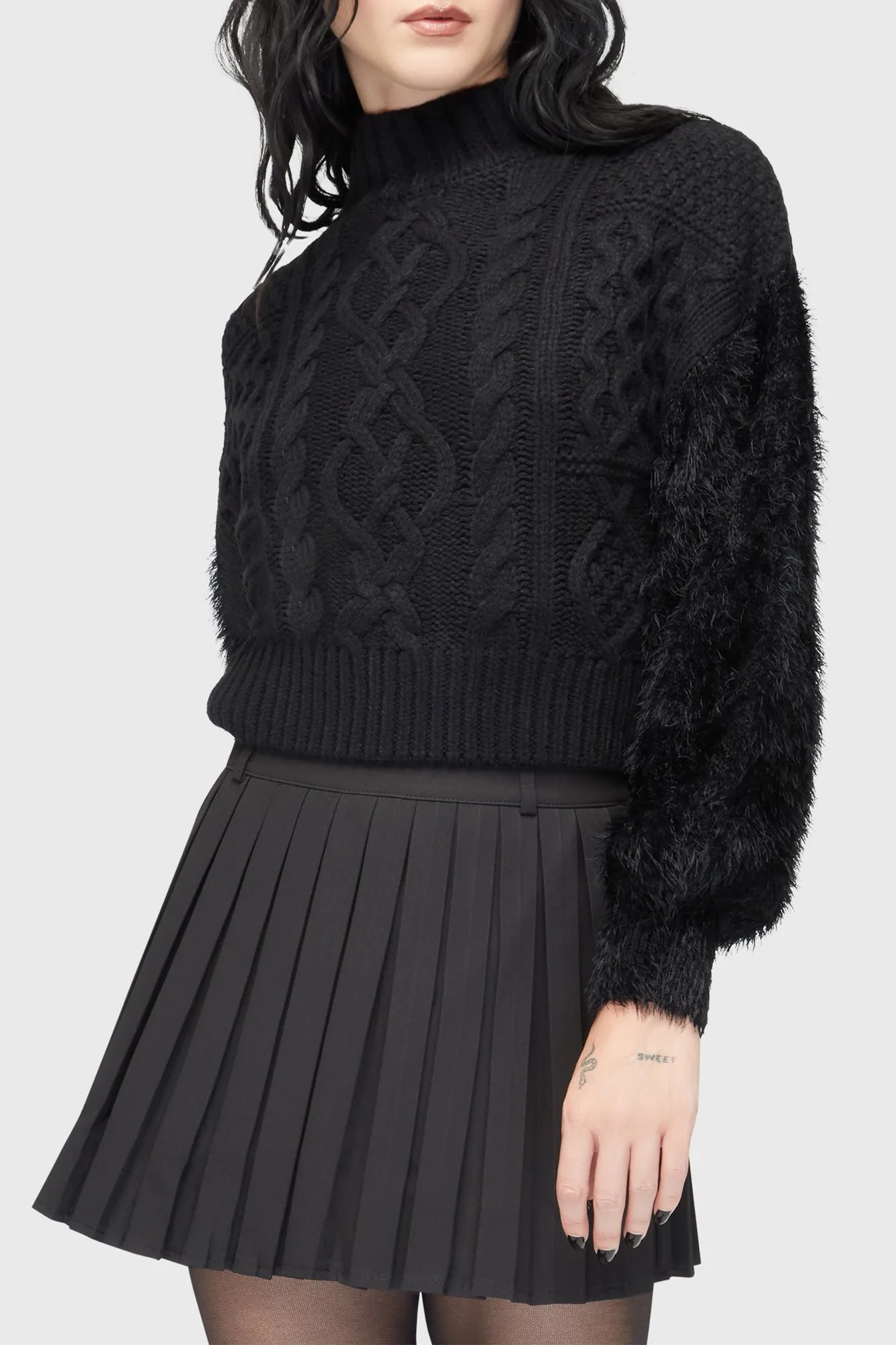 Fashion Style Tassel accents Nightshade's Curse Mini Skirt [BLACK]