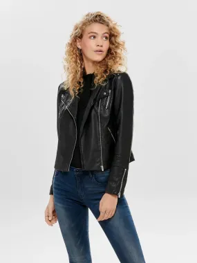 Airy Layer Fit Gemma Vegan Leather Biker Jacket