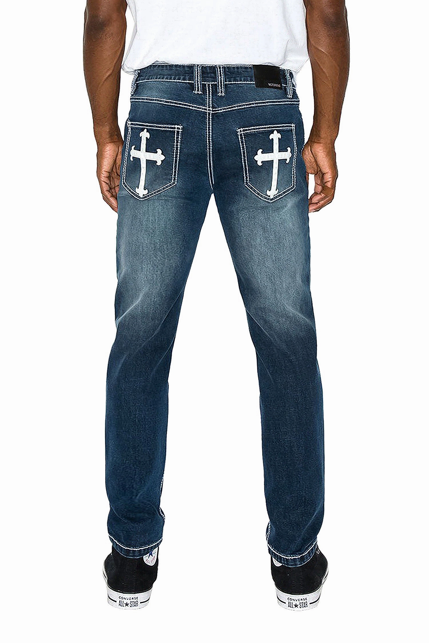 Men's Slim Fit Cross Denim Jeans Timeless Fit Packable Fit