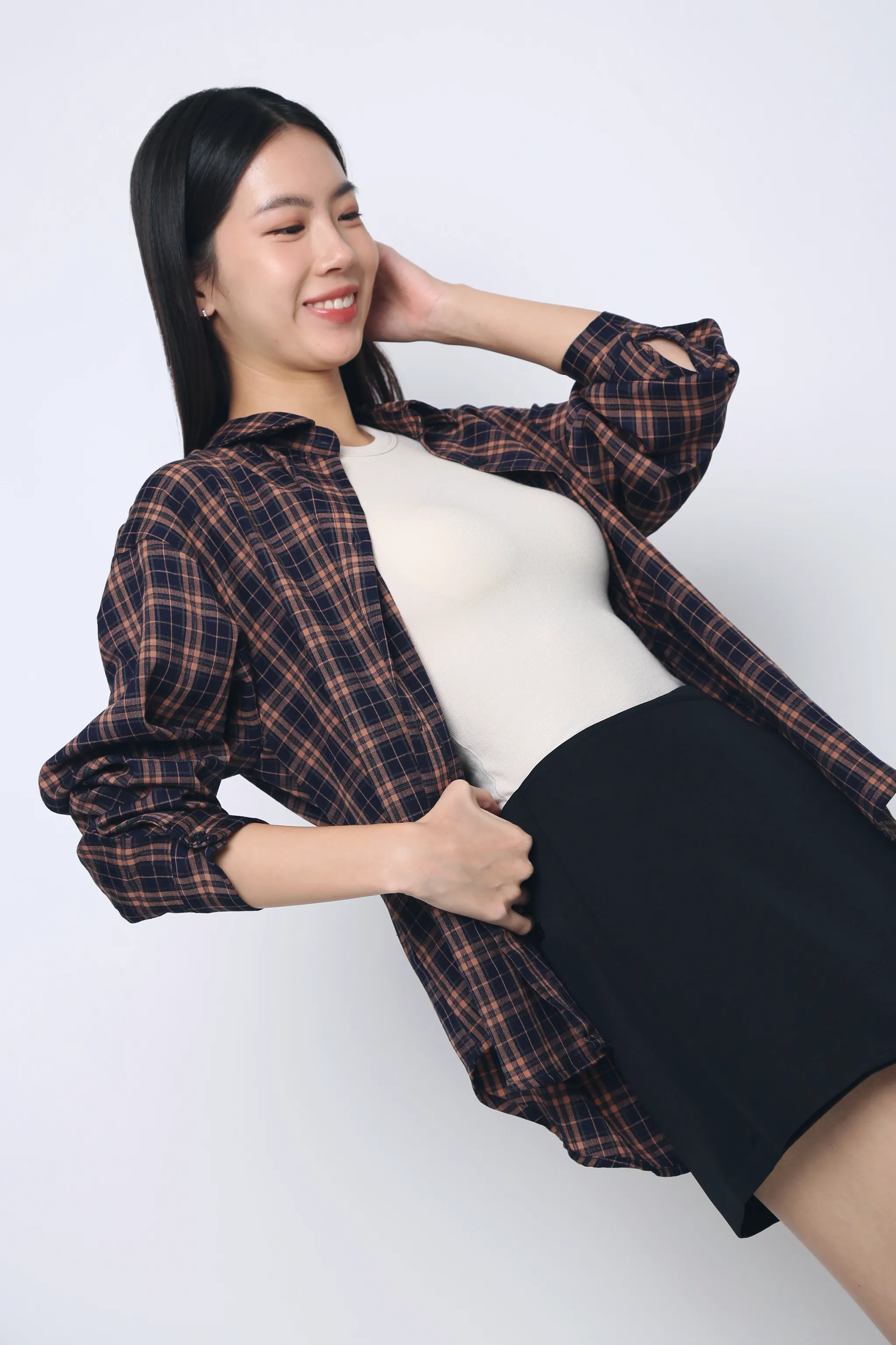 Cool and Breezy AbrasionResistant Edging Drift Club Gingham Shirt Navy