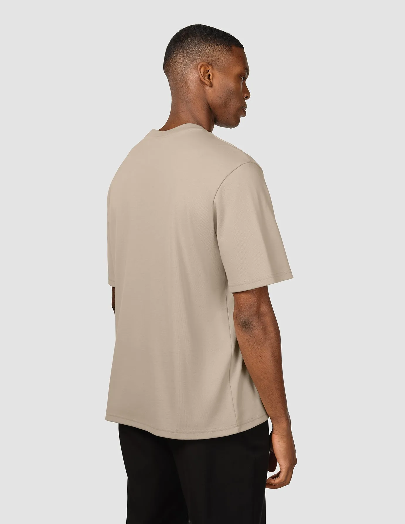 Performance Comfort Heavy Box Fit T-shirt Stone Beige
