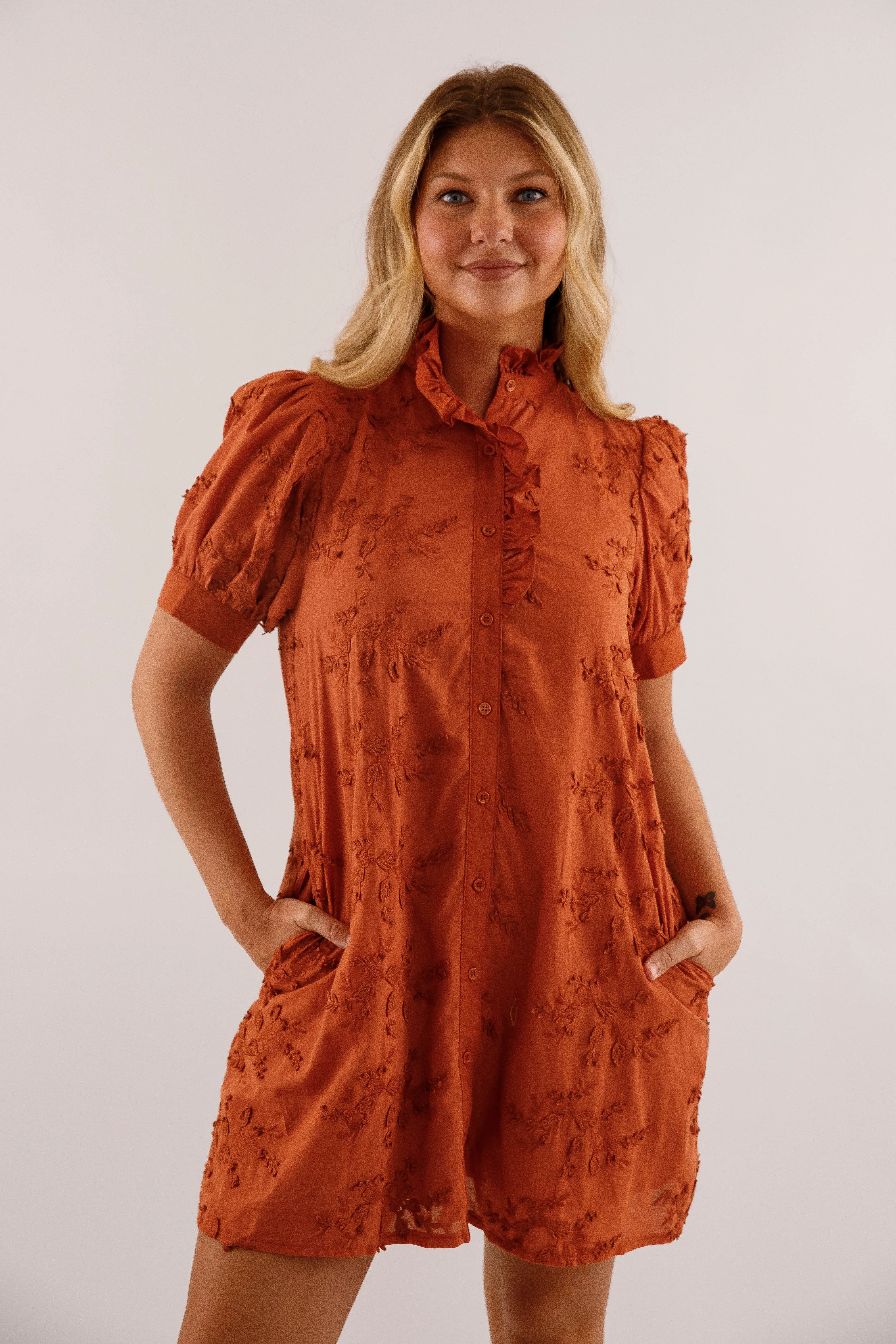 Smooth Edge Subtle design A Nice Introduction Dress-Rust