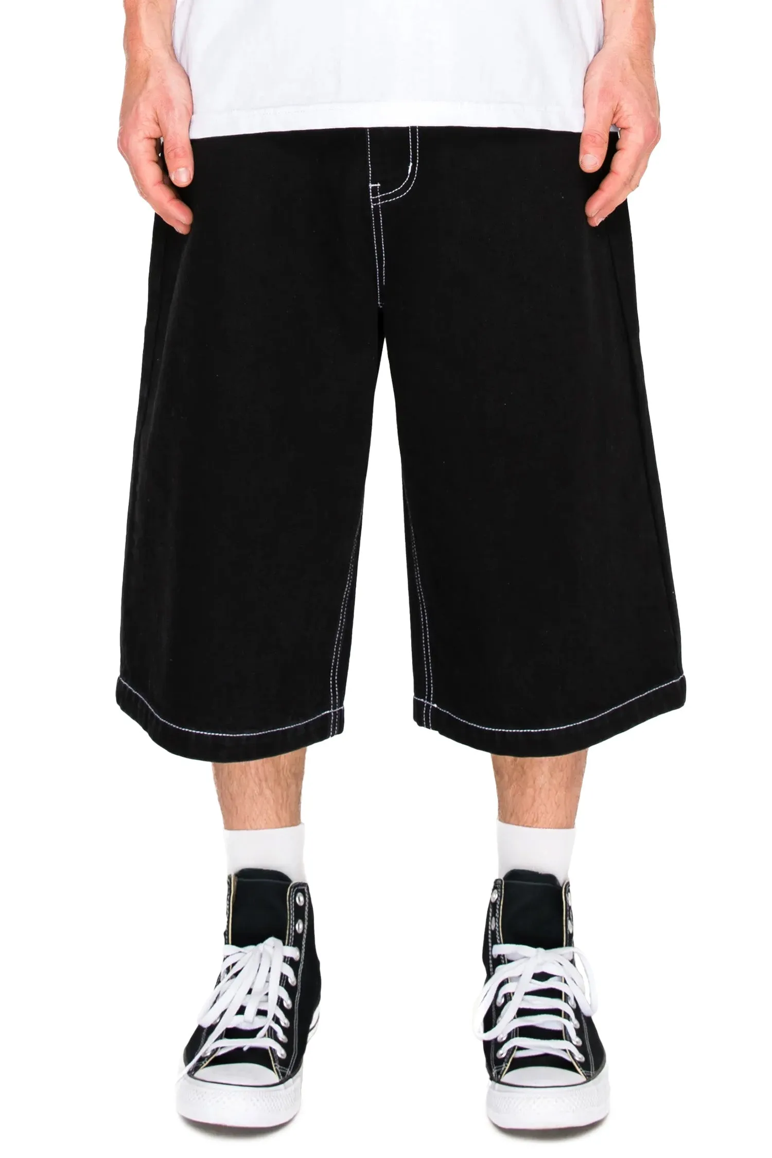 Tagless Labeling Men's Ultra Baggy Y2K Denim Jorts