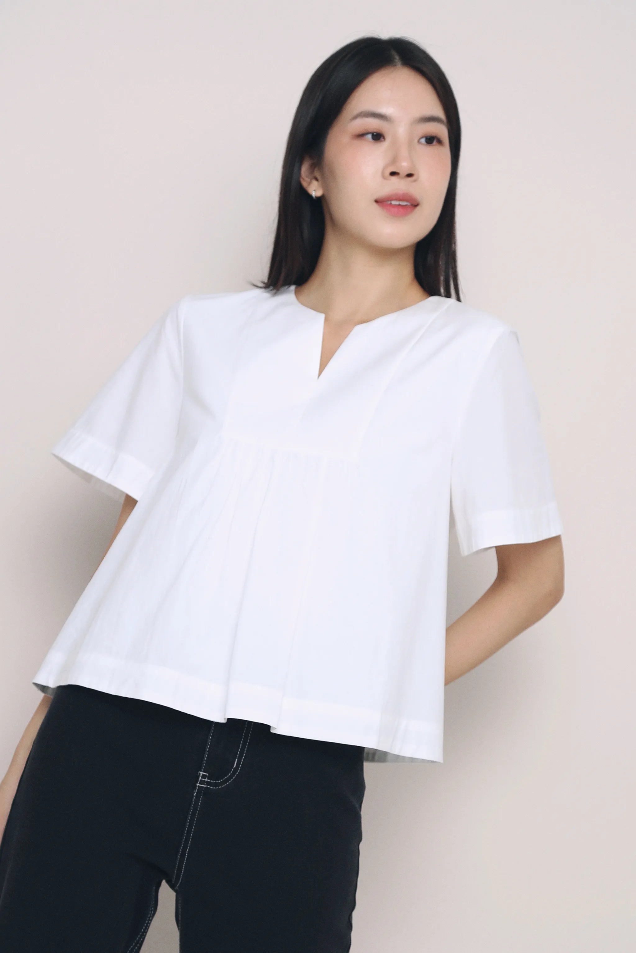 Tods Notch Neck Blouse White elegant design CroppedLength