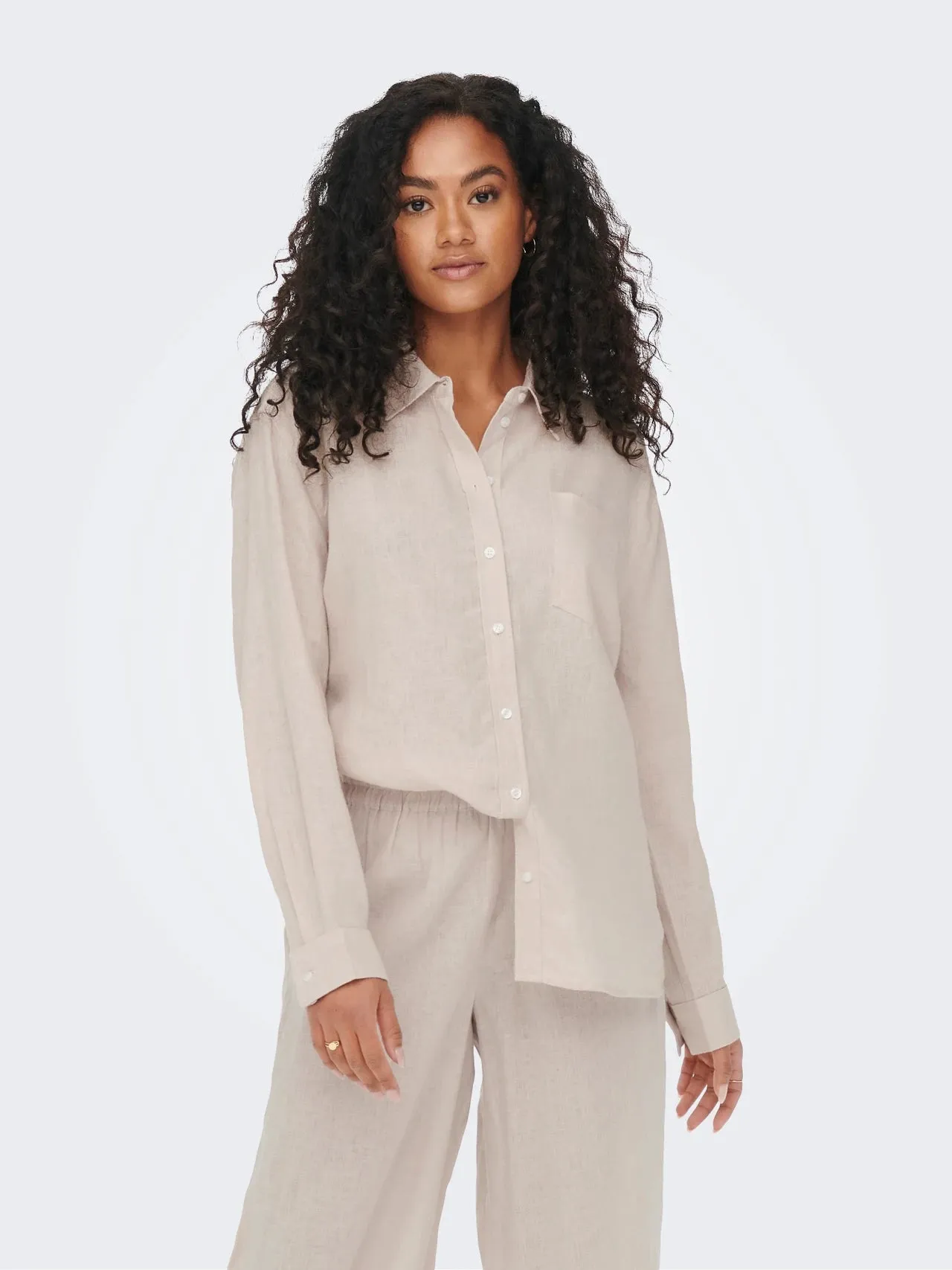 Tokyo Linen Blend Shirt Sporty Top