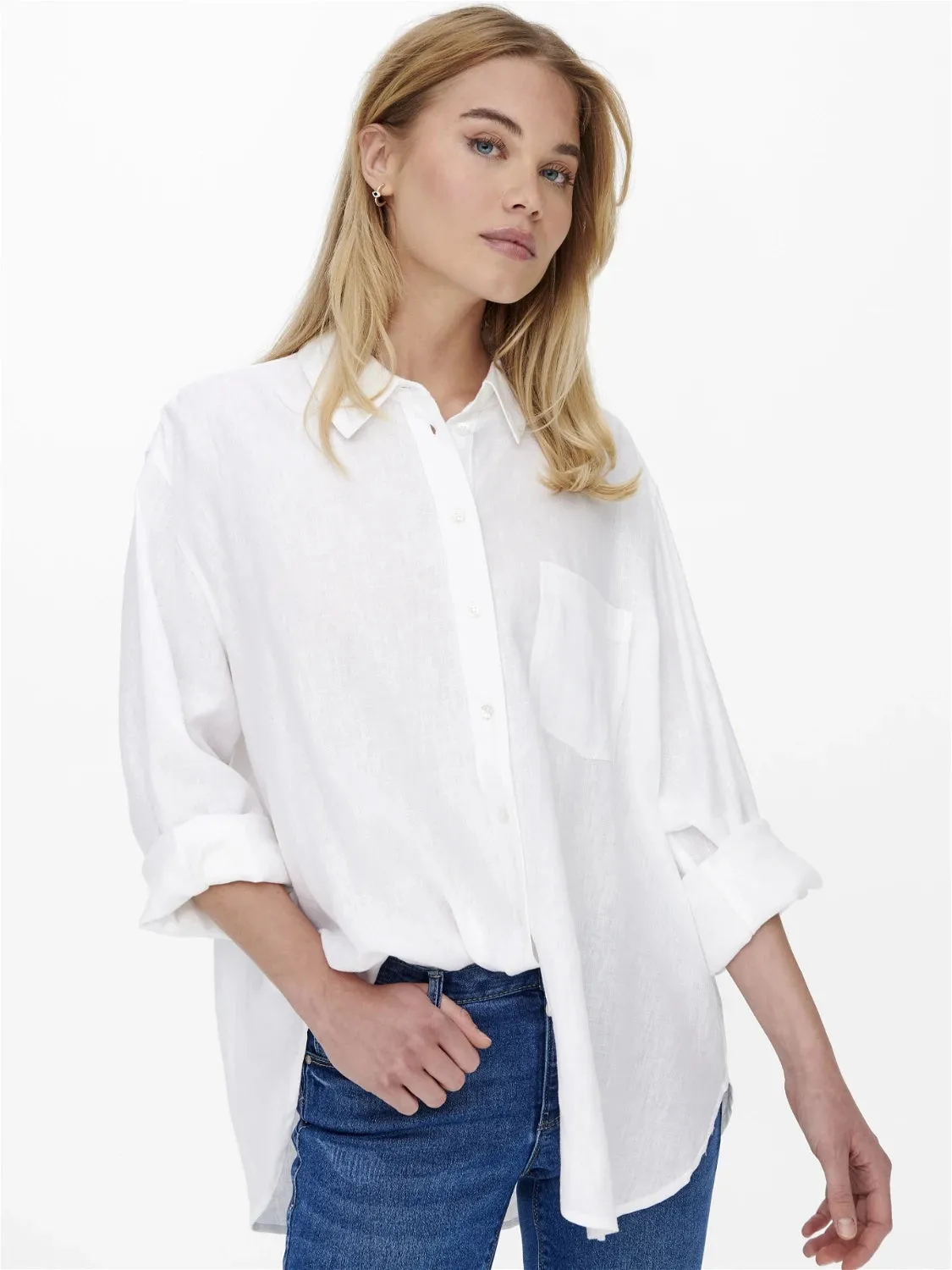Tokyo Linen Blend Shirt Convertible Sleeve Adaptation