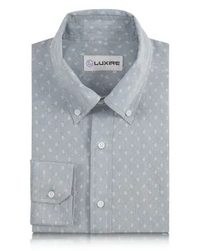 Pale Indigo Printed Wabash Shirt Fashion staples Practical Choice