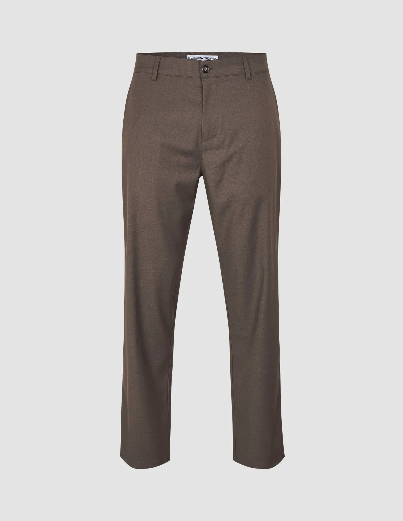 Siena Pants Relaxed Fit Dark Chestnut Melange Active Stretch