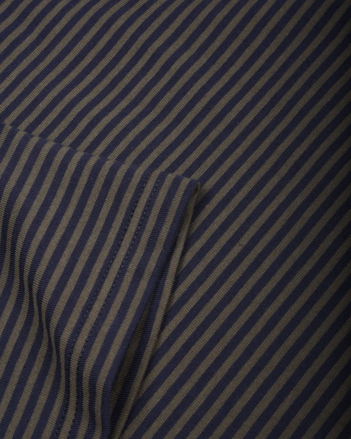 ARMOR LUX HERITAGE STRIPED T-SHIRT - MARINE DEEP/ CHIMERA Curved Hem semi-formal style