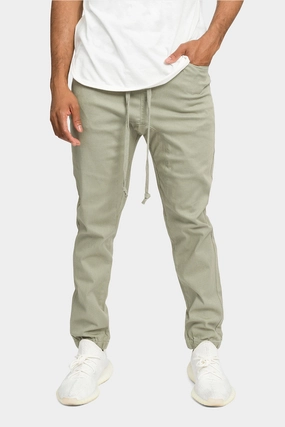 Sweat Wicking Liner Comfy Material Men's Jogger Twill Pants (Jade)