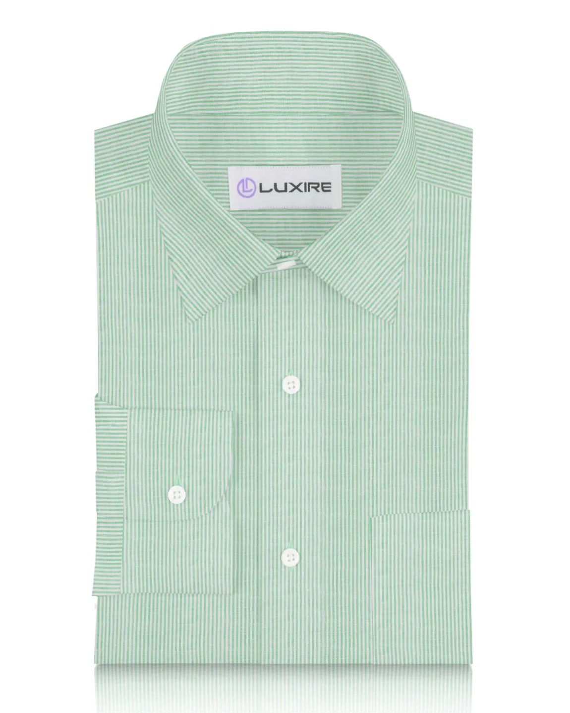 quick dry Green Dress Stripes Linen Shirt