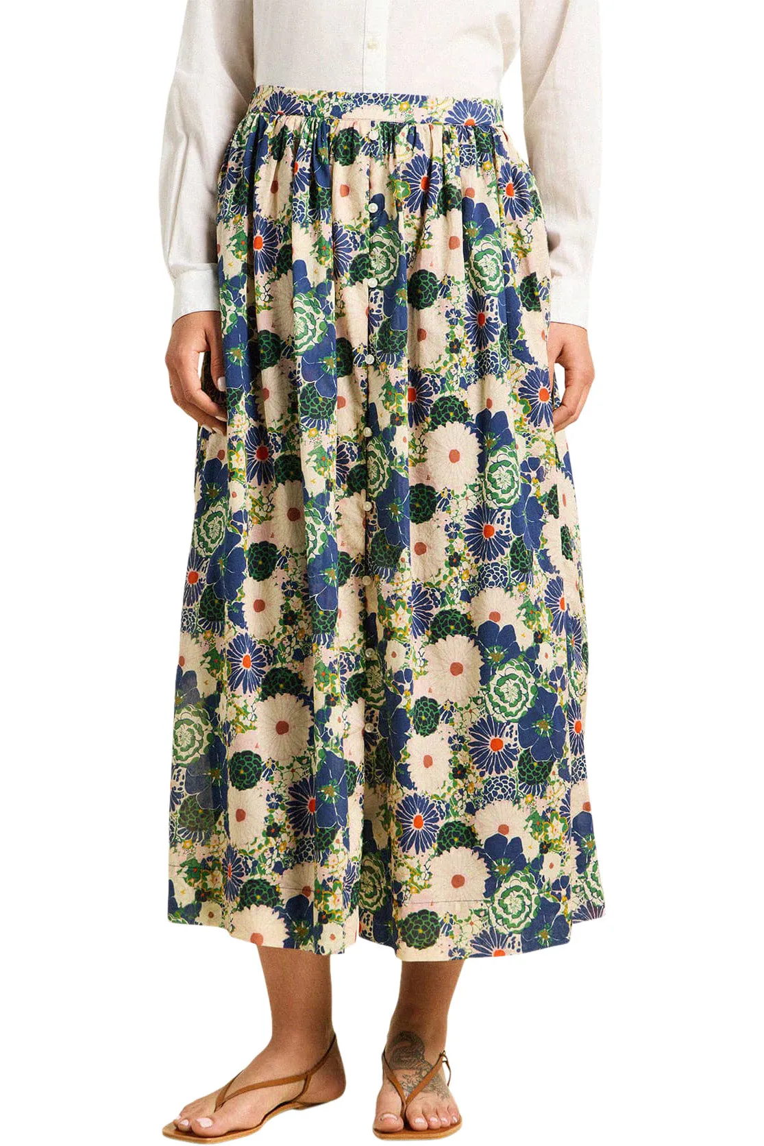 Comfortable Style Trovata Birds of Paradis Lisette Skirt in Medley Floral
