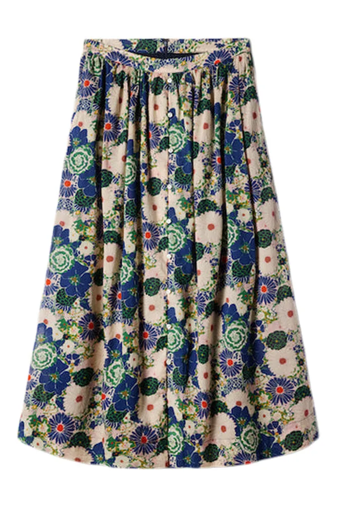 Trovata Birds of Paradis Lisette Skirt in Medley Floral Cozy Style Clean Cut