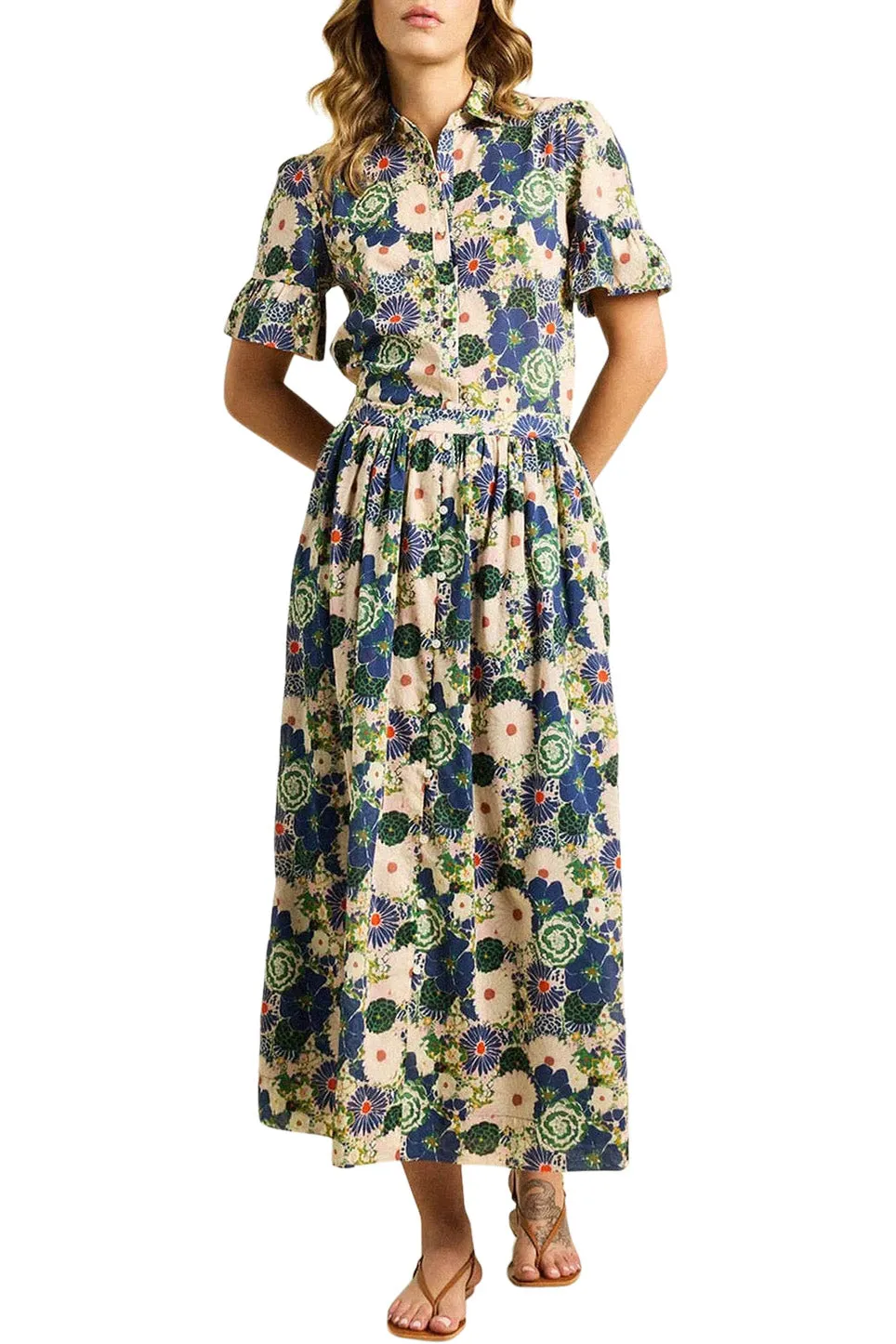 Trovata Birds of Paradis Lisette Skirt in Medley Floral Athletic Fit