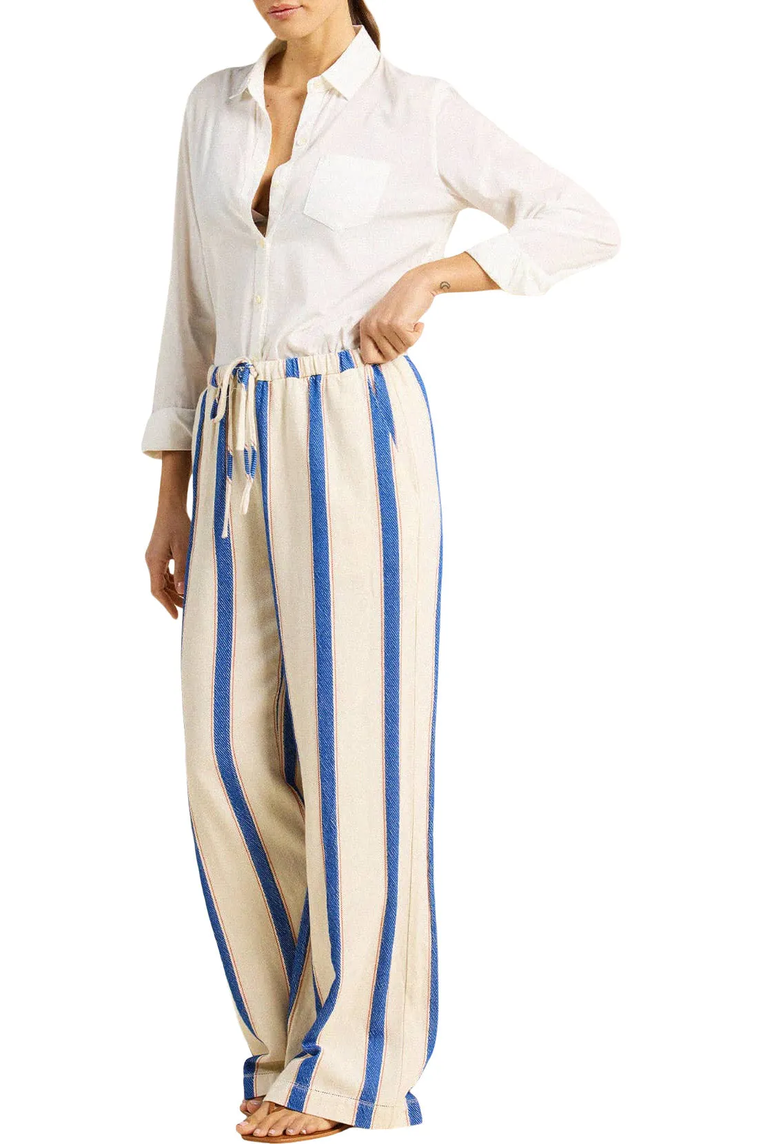 Layered Protection Trovata Birds of Paradis Vera Pants in Awning Stripe
