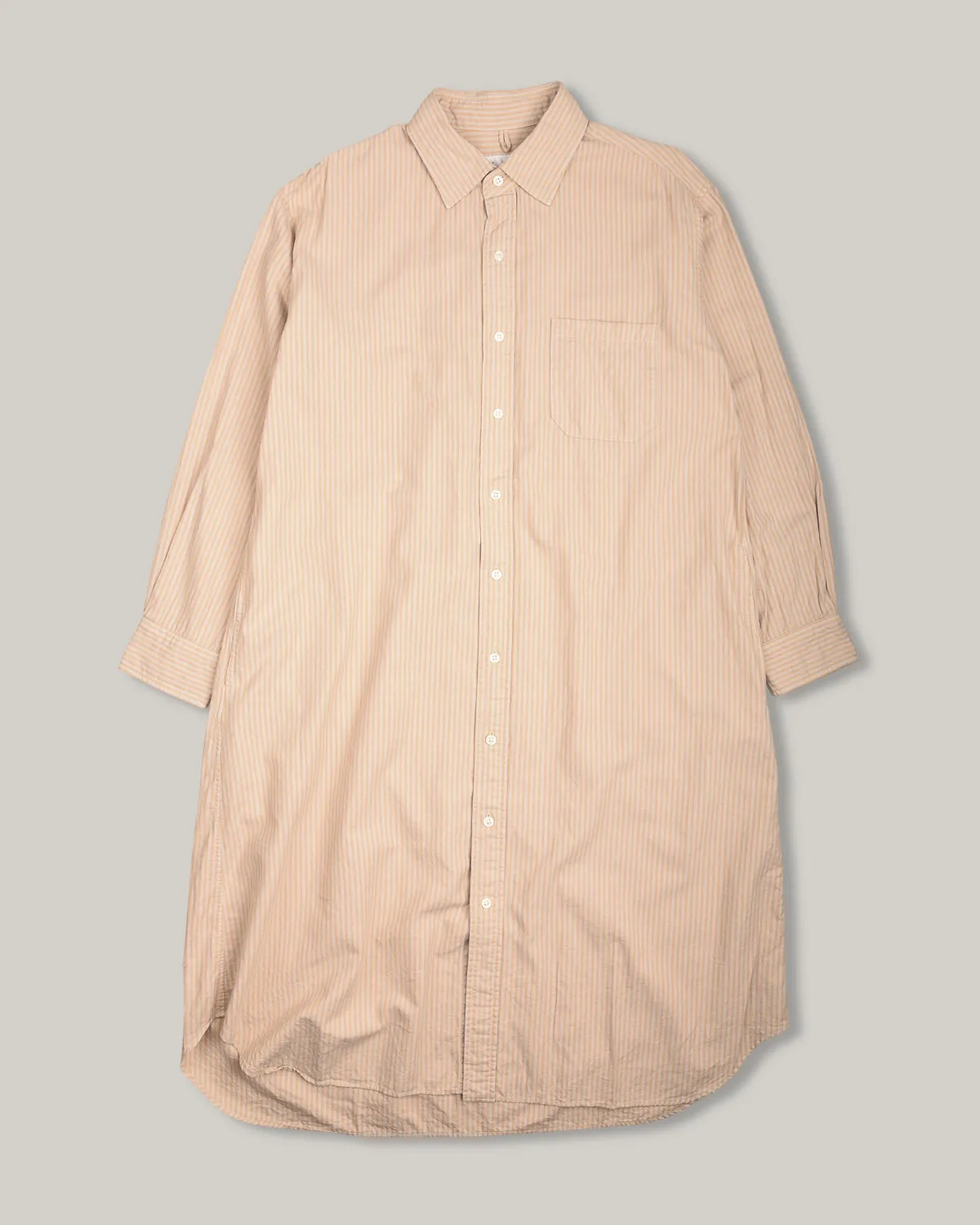 TS(S) BAGGY FIT SHIRT DRESS - BEIGE Slender Look Chilly Weather Comfort