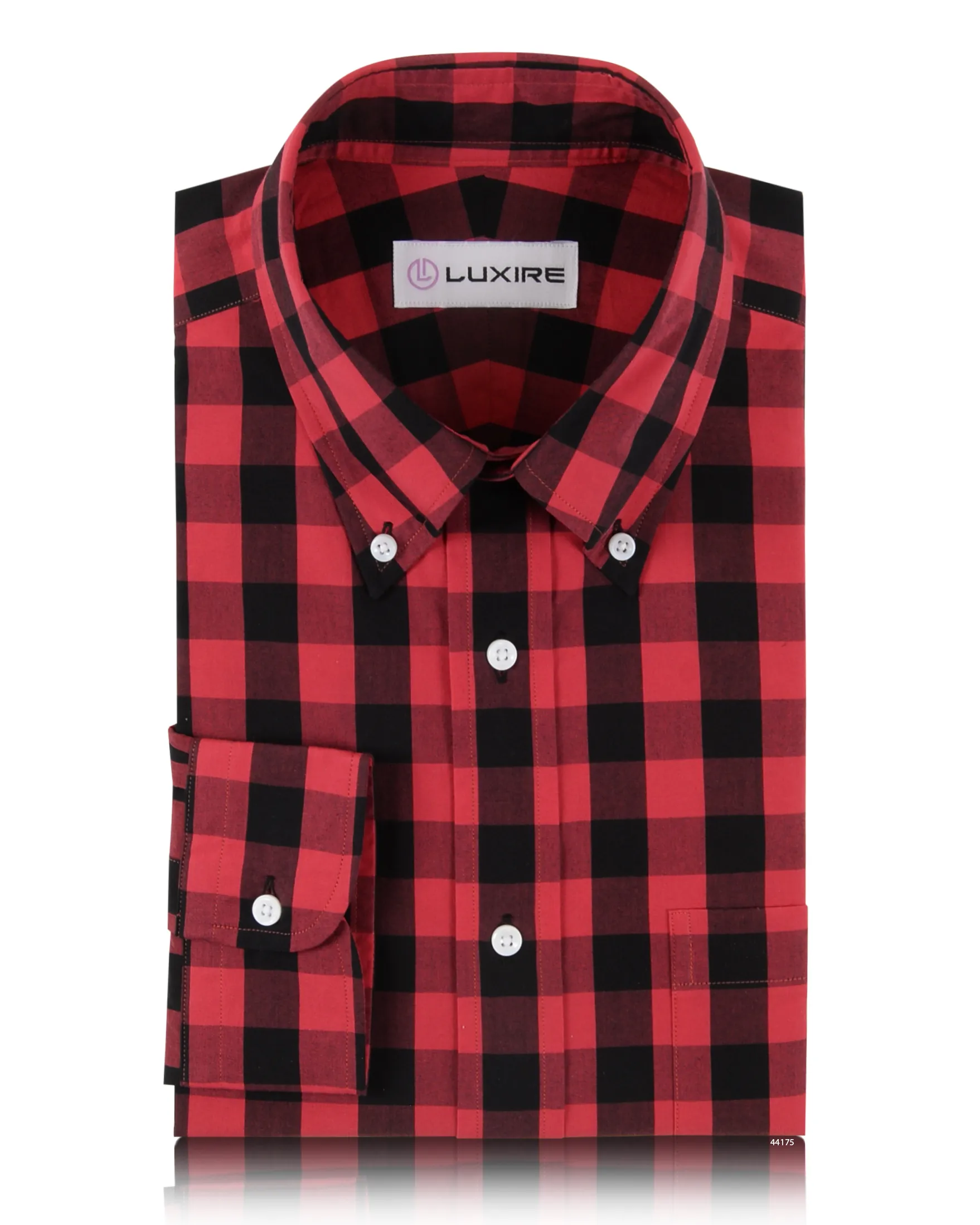 High-End Look Turkey Red Buffalo Checks Shirt