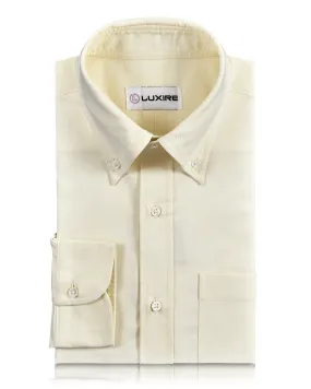 Pale Yellow Oxford Shirt wrinkle free