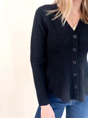 Courtney Sweater - Black Cable Stitch