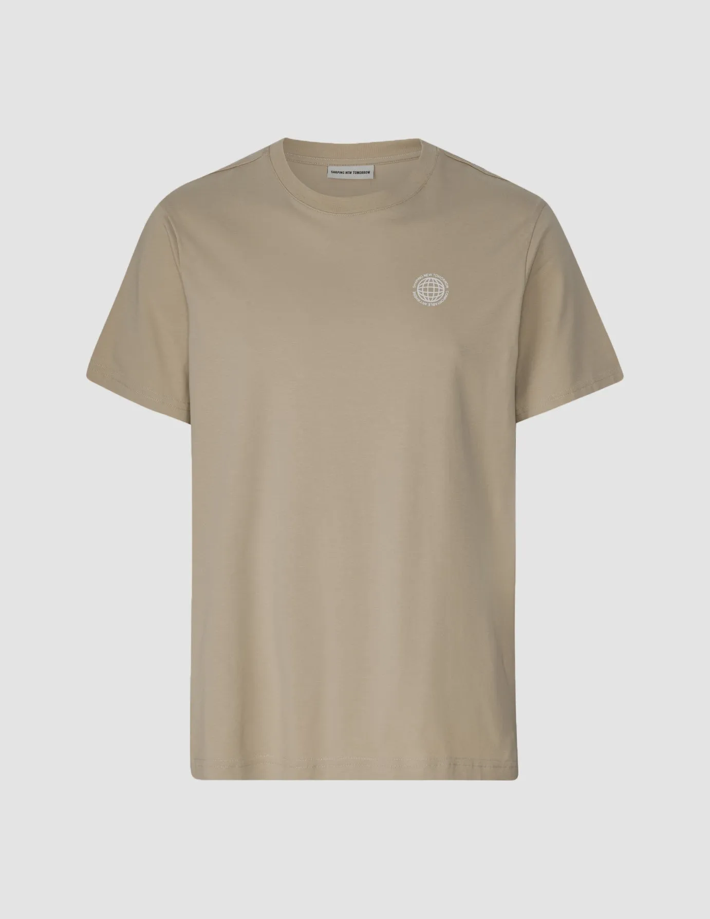 Smooth Neckline MinimalistStitching Supima T-shirt Box Fit Globe Sahara