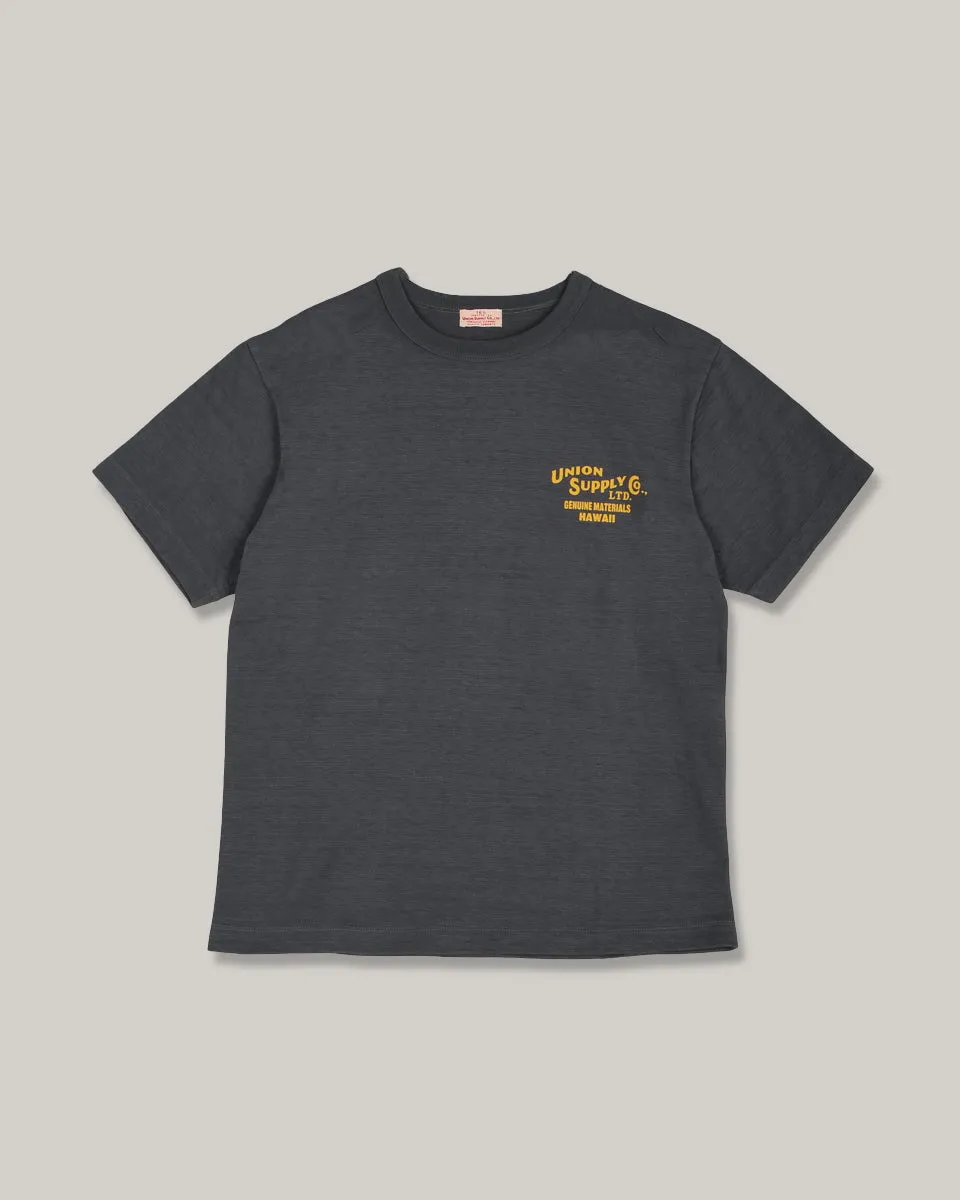 UNION SUPPLY LOGO TEE - BLACK High Density Cotton Relaxed Vibes