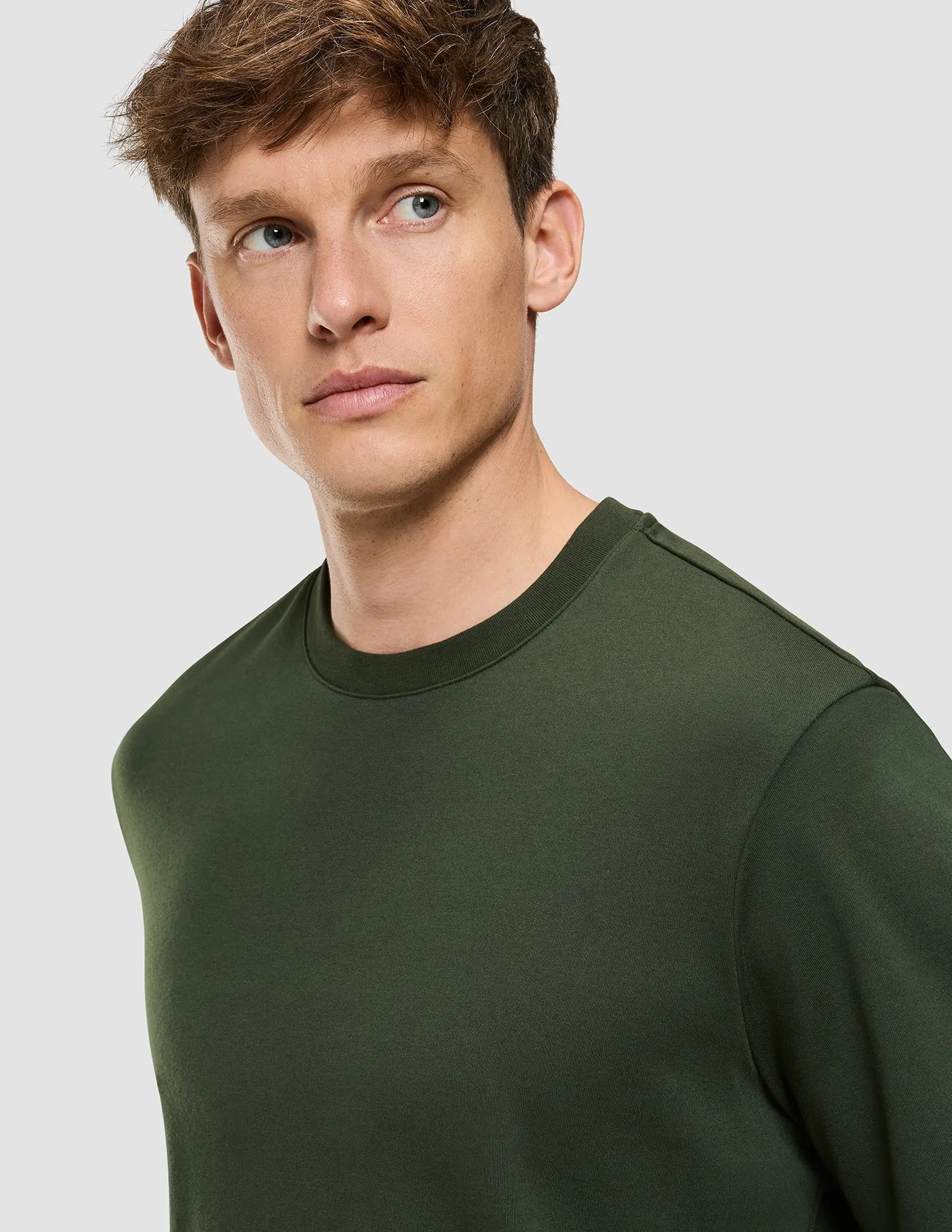 Heavy Box Fit T-shirt Green Night Fashionable Comfy Waistband