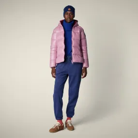 Women's Animal free puffer Jacket Lois in  Wild Orchid Layered Collar Design