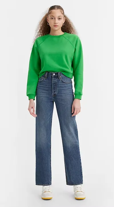 Levi's Ribcage Full Length Valley View Jeans Work Ready Neutral