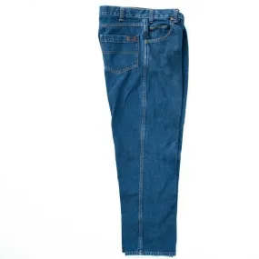Riveted Stress Points Used Standard Industrial Denim Jeans