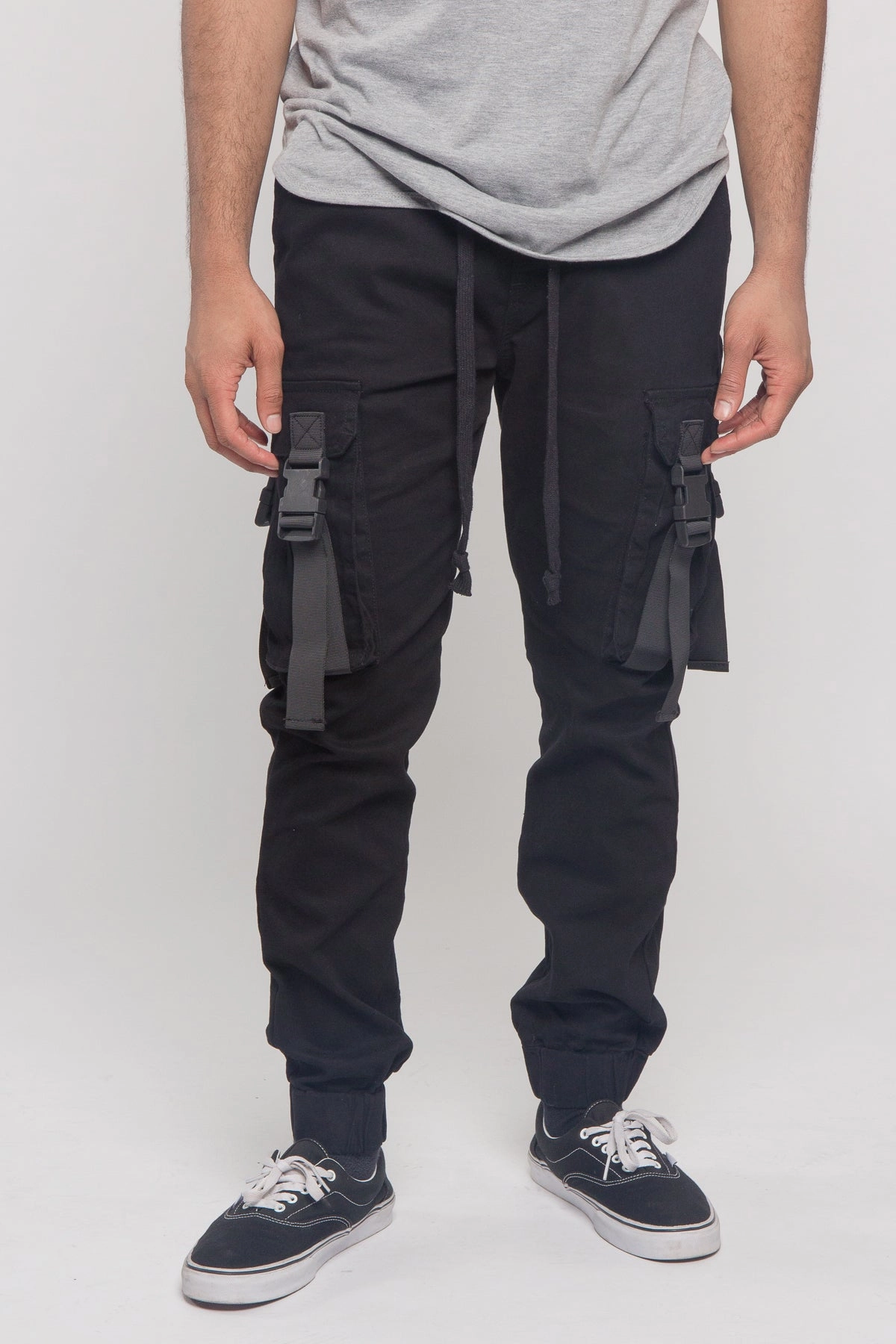 Utility Buckled Jogger Pants Lightweight Feel Perfectly Relaxed