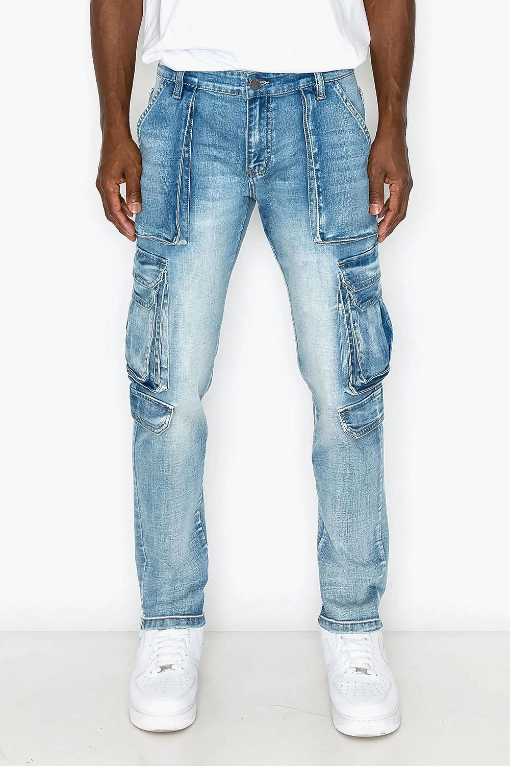 Urban Fit Utility Cargo Relaxed Slim Fit Denim Jeans