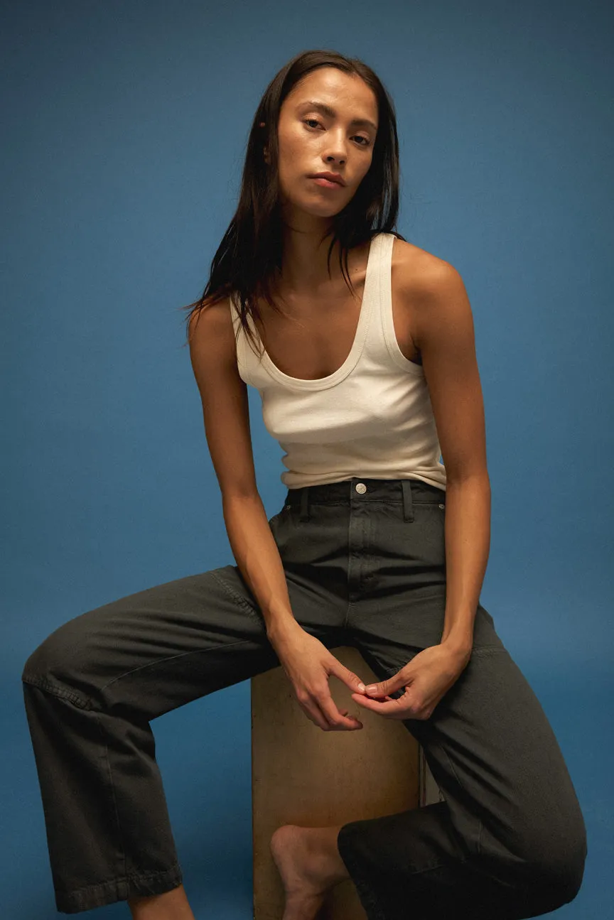 AMO Denim Billie Field Pants in Pewter NonIrritatingSeams