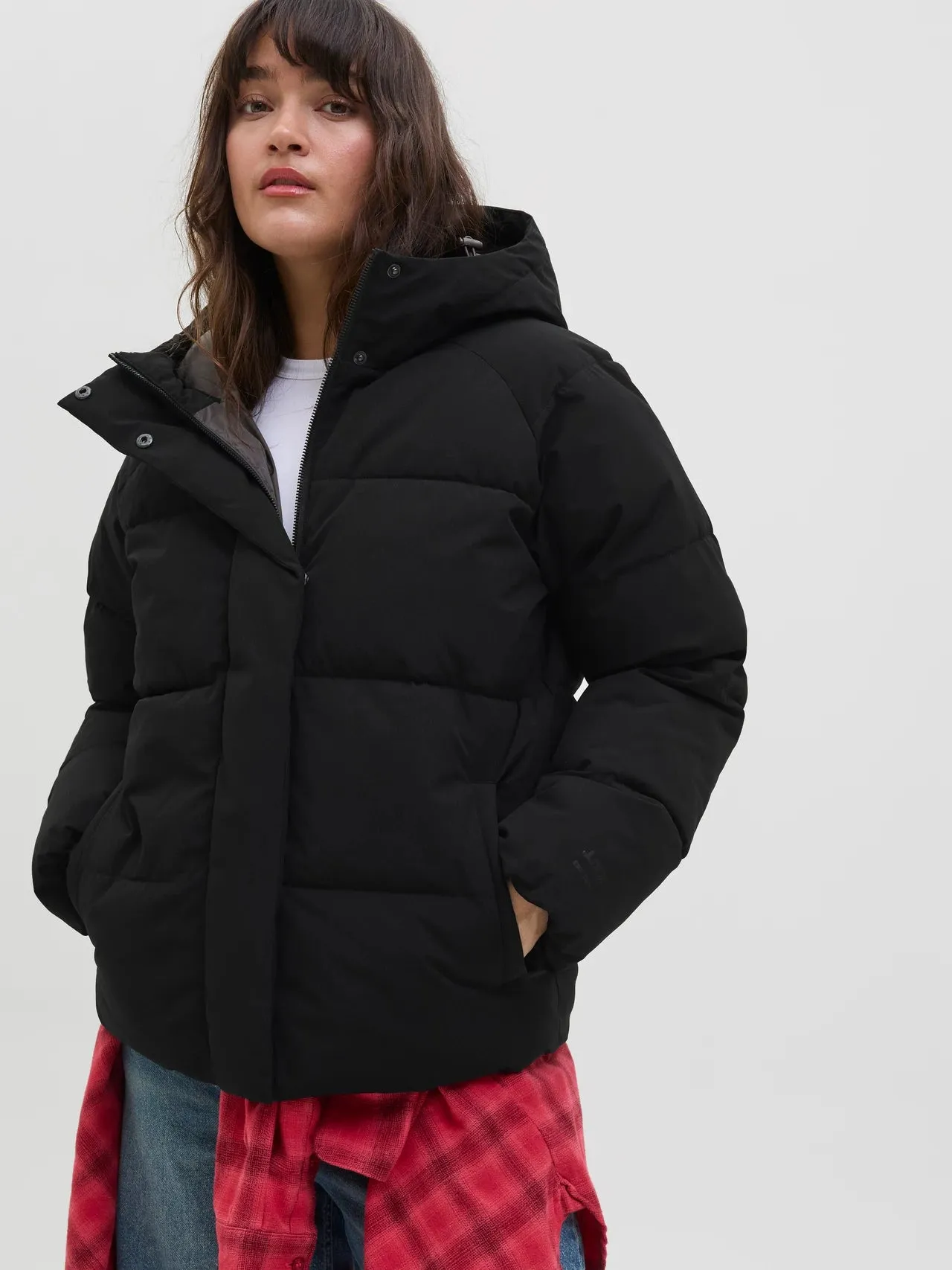 Asymmetric Hemline Weekend Outing Wear Puffer Jacket