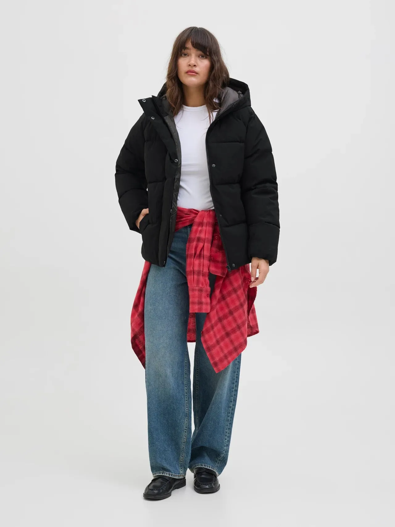 NonRestrictive Movement Design Double Stitch Reinforcement Puffer Jacket