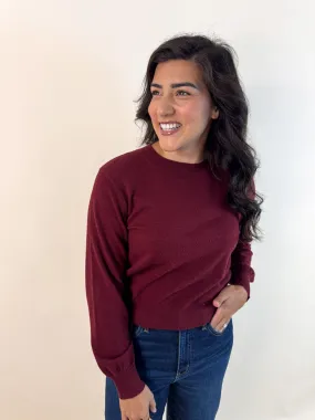 Soft Material Knit Style Vana Crewneck Lightweight Sweater