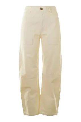 Velvet Brylie Sanded Twill Utility Pants Sleek Cut Side Pockets