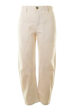 Breathable Wearable Velvet Brylie Utility Twill Pants in Bisque