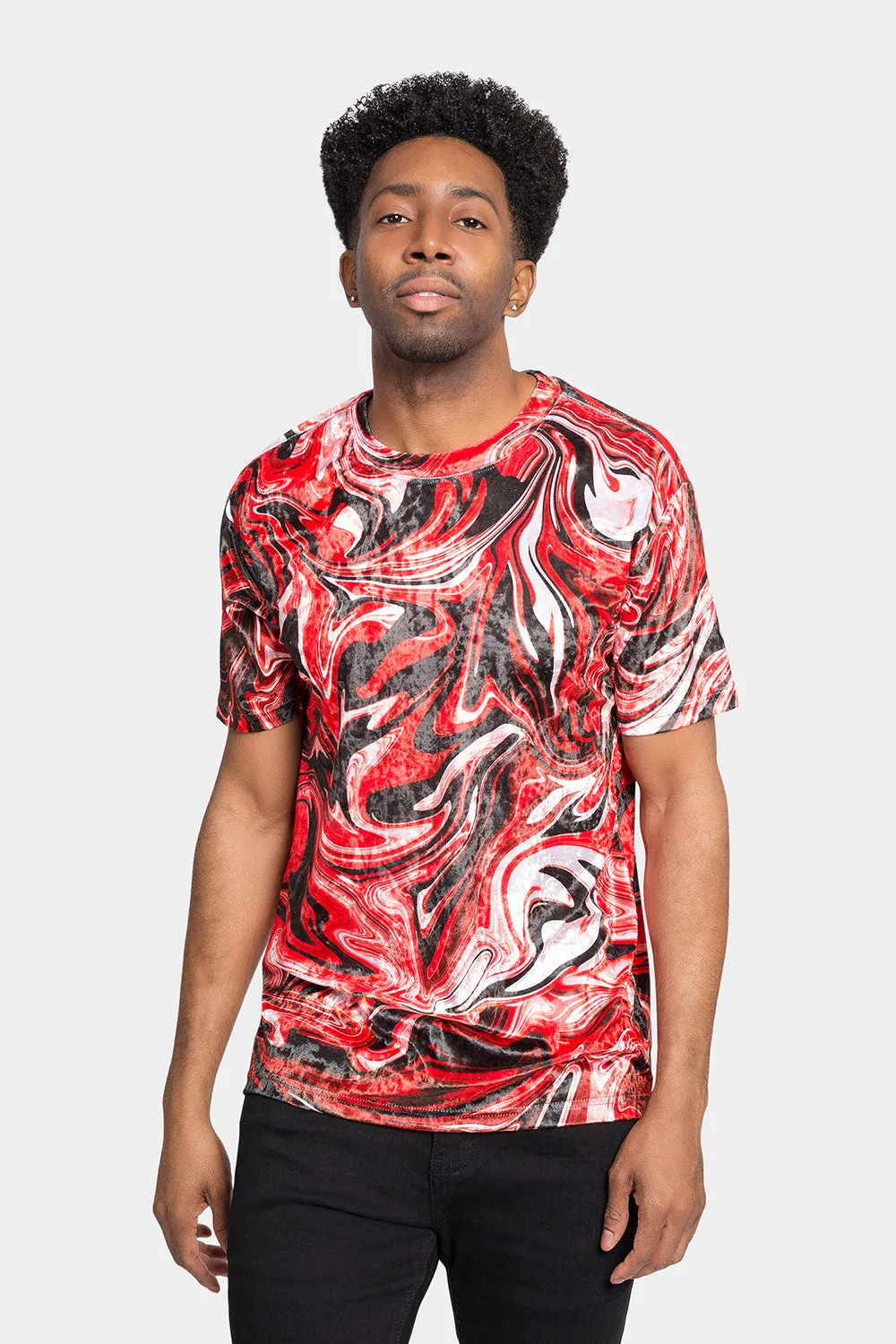 SoftFeel Fabric Velvet Marbled T-Shirts